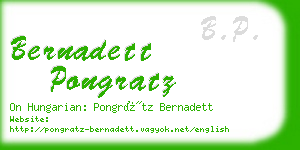 bernadett pongratz business card